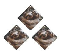 3PCS Two Sloths Hugging Car Air Freshener Hanging Scented Cards Cute Black Car Fresheners Long Lasting New Cars Scents for Women Men Natural Air Freshener with Lanyard Automotive Freshies