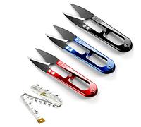 3Pcs U Sewing Scissors Clippers,Thread Nippers Mini Cross Stitch Sewing Scissors Craft Clipper, Great for Stitch, Craft & DIY Supplies(Random Colour)