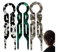 3PCS U Shaped French Hair Pin,U Shaped Ha/irpins,French Hai/r Pins,Acetate Twist Stick Clip Pins,U Sha/ped H/air Pin Fork,Long Hair Hairstyle Accessories,French Hair Fork,Twist U Shap/ed Hair Pin#5