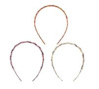 3pcs U-shaped Hollow Resin Headbands for Women Simple Hair Accessories