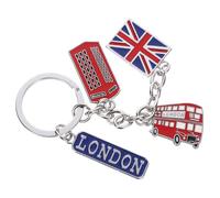3pcs UK Flag Keychain Country Flag Keychain Keychain Chain Rings British Gifrs Bag Charm Keychain Trucker Trolley Token Key Tag Drive Holder