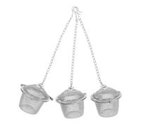 3pcs Ultrasonic Cleaner Basket for Rings and Jewellery, 1.65in | Stainless Steel, Silver Finish, Home Care Use, Fits Small Parts, Mesh Container for Washing