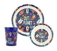 3PCs Unbreakable Tableware Set - Baby and Toddler Feeding Supplies Set, Children Dishes - Food Plates Bowls Cup Set Dishware, Cartoon Tableware, Dishwasher Safe Kids Healthy Mealtime