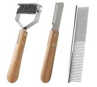 3Pcs Undercoat Rake Dog and Hand Stripping Tools for Dogs, Professional Grooming Kit for Effective Coat Maintenance, Suitable for Pet Daily Hair Collection