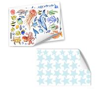 3Pcs Underwater Glow in the Dark Wall Stickers Luminous Marine Animal Decor for Children's Spaces
