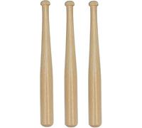 3Pcs Unfinished Wood Mini Baseball Bat Set, 150mm Decorative Display Bats with Wooden Ring Stand for DIY, Craft Projects, Sports Decor