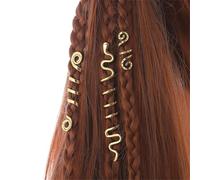 3pcs Unique Dread Styles Hair Rings Adjustable Stylish Silver Hair Accessories for Parties and Weddings