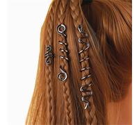 3pcs Unique Dread Styles Hair Rings Adjustable Stylish Silver Hair Accessories for Parties and Weddings