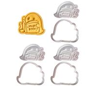 3Pcs Unique Specter Cookie, Eerie, Watch the Book, A | Sturdy Specter Shape Biscuits Cutter for Eerie Halloween Cookie Baking, Easy to Use for Parties
