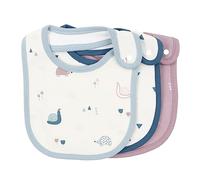 3Pcs Unisex Baby Cotton Terry Drooler Bibs Button Closure Cotton Bibs (Snail)