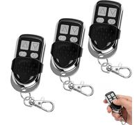 3PCS Universal Automatic Gate Opener 433MHz Multi-frequency Garage Door Remote Control Copy Cloning Key Fob Wireless 4 Buttons Fixed Code Remotes for Electric Roller Shutters Car Alarms