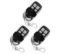 3PCS Universal Automatic Gate Remote Control 433MHz Door Copy Remote Control Fob Metal Design Wireless Garage Door Opener Cloning Key Fob 4 Buttons Fixed Code for Electric Roller Shutters Car Alarms