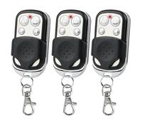 3PCS Universal Automatic Gate Remote Control 433MHz Fixed Code Duplicator 4 Button Wireless Copy Cloning Key Fob Premium Metal Design for Garage Doors Openers Roller Shutters Car Alarms Electric Gates