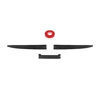 3Pcs Universal Car Rear Spoiler Tail Wing, High Efficiency Air Flow Adjustment Lip Spoiler, Rubber Rear Wing Spoiler with Double Sided Tape for Enhanced Aerodynamics and Sporty Loo (Glossy Carbon