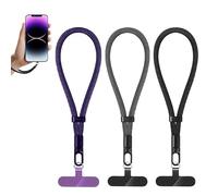 3Pcs Universal Phone Wrist Strap Anti Theft Phone Strap, 360° Rotation without Wrapping Mobile Phone Wrist Straps with Tether Clips, Bold Straps Durable and Sturdy for Daily Travel Outdoor Activities