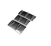 3PCS Universal Rear Bumper Spoiler Diffuser Gloss Black 7 Wing Shark Fin Style Lower Body Lip(Carbon Fiber Look)