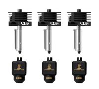 3PCS Upgrade 0.4mm P2S, X2D Hotend Kit, 3D Printer Print Head Hot End Heating Block Kit with 0.4mm Removable Hardened Steel Nozzle for Bambu Lab H2D, H2S, H2C, X2D, P2S
