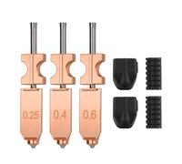 3pcs Upgraded 0.25MM 0.4MM 0.6mm Hotend Kit for AD5X Quick-Detachable Nozzle Extruder Quick Release Nozzle Heater Block Throat Tube