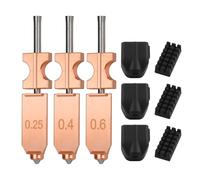 3pcs Upgraded 0.25MM 0.4MM 0.6mm Hotend Nozzles Kit for AD5X Quick-Detachable Nozzle Extruder Quick Release Nozzle Heater Block Throat Tube