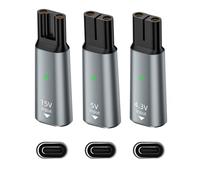 3PCS USB-C Shaver Adapter Set(4.3v/5v/15v),Shaver Charger Converter Type-C Charging Adapter Universal Compatible with Philips Norelco Oneblade Series Qp/Mg/Bt3000/5000 Portable Power Replacement