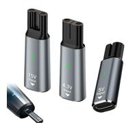 3PCS USB-C Shaver Adapter Set, USB-C Charger for Phillips, USB-C Shaver Charger Adapter Transfer Head Compatilbe with Philips Norelco and One Blade Series(4.3V 5V 15V, Cable Not Included)