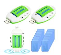 3PCS USB Mosquito Repellent Plug In, Portable USB Mosquito Killer with 120 Repellent Tablets, Indoor Insect Repellent Plug In for Indoor, Outdoor, Hiking, Summer, Home, Travel, Green