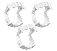 3pcs Vampire Teeth, Halloween Monster Teeth, Fangs Horrid Vampire Dentures, Horror Zombie Fangs Prop Tricky Toys, Vampire Fangs Resin Fake Teeth for Trick or Treat Halloween Cosplay Party Props