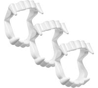 3pcs Vampire Teeth, Halloween Monster Teeth, Fangs Horrid Vampire Dentures, Horror Zombie Fangs Prop Tricky Toys, Vampire Fangs Resin Fake Teeth for Trick or Treat Halloween Cosplay Party Props