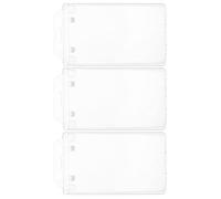3pcs Vertical Abs Id Card Holder Sleeve with Waterproof Zip