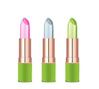 3PCS Vibely Aloe Vera Lipstick Long Lasting Moisturizer Lip Balm Temperature Color Change Lip Gloss Set