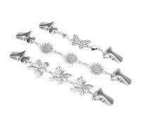 3pcs Vintage Flower Brooch Scarf Clip in Zinc Alloy for Women | Retro Cardigan Clip, Secures Shawls and Scarves, Stylish Metal Finish, Elegant Detail for Outfits