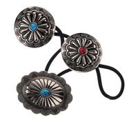3pcs Vintage Hair Ties for Women Elastic Alloy Nylon Hair Accessory