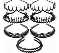 3pcs Vintage High Cranium Artificial Pearl Headbands, 2025 New Pearl Headbands For Women, Anti-Slip Decorative Hair Bands, Easy To Wear And Keep Your Hairstyle In The Best Condition (8pcs-4)