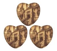 3PCS Vintage Medieval Castle Car Air Freshener Hanging Scented Cards Cute tea Car Fresheners Long Lasting New Cars Scents for Women Men Natural Air Freshener with Lanyard Automotive Freshies