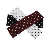 3pcs Vintage Polka Dot Wide Stretch Hairband for Women, Black | Polyester, 22.50x6.50x0.20cm, Retro Style for Makeup and Outdoor Activities