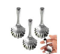 3PCS Vintage Shell Design Stainless Steel Teaspoons Set, Retro Small Spoons for Coffee and Tea, Elegant Coffee Spoons for Desserts, Practical Coffee Spoon and Spice Spoon for Home Kitchen Use