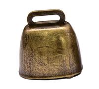 3Pcs Vintage Style Grazing Bell Metal Cow Bell Small Loud Bells Wind Chime Pendant Premium Cowbell for Cattle Dog Sheep Accessories, Bronze