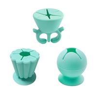 3Pcs Vinyl Weeding Tool Waste Collector Set- Flower,Ball,and Ring Shapes | Silicone Suction Cup Craft for Vinyl Weeding, Vinyl Processing, Heat Transfer Vinyl, Sticker Making, Crafting