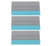 3Pcs Vinyl Wrap Squeegee Decal Applicator, Felt Car Window Decal Squeegee Kit For Vinyl Wrap And Tint Application, 6/8/10/12 Inch Film Installation Hand Tools(6inch)