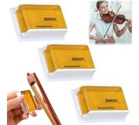 3pcs Violin Rosin,Violin Rosin For Bow,Low Dust Light Yellow R-osin For Bows With Case,Natural Pine Resin,Universal String Instrument Accessory,Improve The Playing Effect,Increase Bow Hair Friction