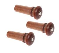 3pcs Violin Tailpiece Peg Replacement for 4/4 4/3 Instruments | Date Wood, Classic Elegant Finish, Repair Use, High Sensitivity Response, Musical Instrument Accessory
