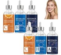 3Pcs Vitamin C Serum, Hyaluronic Acid & Retinol Collagen Serum Set,Anti-Aging Face Serum, Brightening, Hydrating Firming, Dark Spot Corrector, Reduce Wrinkles, Day Night Skincare Kit (2Set)