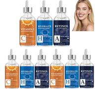 3Pcs Vitamin C Serum, Hyaluronic Acid & Retinol Collagen Serum Set,Anti-Aging Face Serum, Brightening, Hydrating Firming, Dark Spot Corrector, Reduce Wrinkles, Day Night Skincare Kit (3Set)