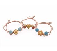 3PCS Volcanic Stones Beads For Essential Oil Diffuser Bracelet. Aromatherapy Jewelry Doubles as Bracelet/Hair Tie. Ideal Women Gift: Mother's Day, Christmas, birthdays., Adjustable, Volcanic Stones