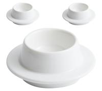 3pcs Volcano Butter Dish Ceramic Condiment Bowl for Soy Sauce Vinegar