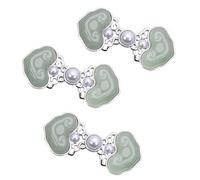3Pcs Waist Tighteners Waist Ajusting Pin Button for Loose Jeans Pants Extender Hook Clip with Pearls Designs Jeans Adjuster