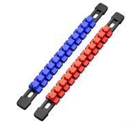 3PCS Wall Wrench Organizer For 1/4 3/8 And 1/2 Sockets Space Saving Drive Rail Tray For Garage And Workshop(3-8 blue)