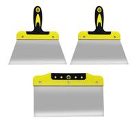 3pcs Wallpaper Scrapers, 8inch Paint Filling Putty Scrapers Knife Tools Set, Stainless Steel Paint Scrapers Strippers, Wallpaper Remover & Plastering Tools for Drywall, Paint, and Wall Repair