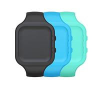 3pcs Watch Strap for Non-Bluetooth Led Fitness Tracker Watch,Digital Pedometer Watch, Strap1(black/blue/green), Modern