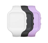 3pcs Watch Strap for Non-Bluetooth Led Fitness Tracker Watch,Digital Pedometer Watch, Strap2(White/black/purple), Modern